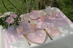 Lyserøde Kaffeservietter m/Prikker