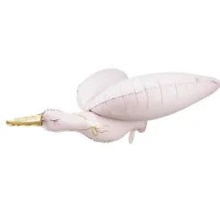 Lyserød Stork Shape Folieballon, 100 cm