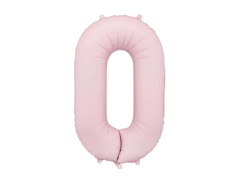 Lyserød Tal Ballon 86 cm - 0