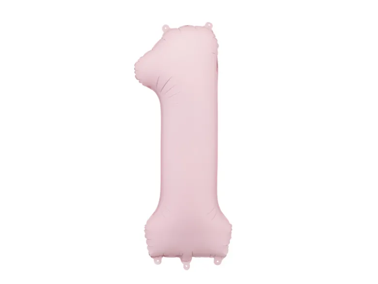 Lyserød Tal Ballon 86 cm - 1