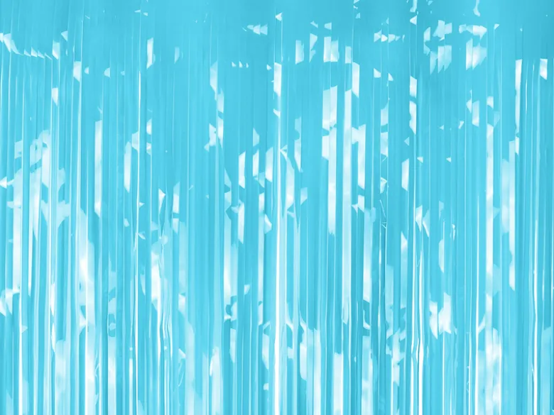 Lys Himmelblå Glimmerforhæng - 100 x 200 cm