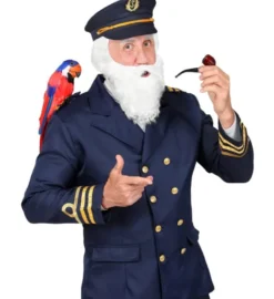 Marineblåt Skibskaptajn Kostume Kit