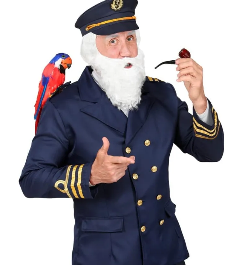 Marineblåt Skibskaptajn Kostume Kit