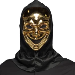 Maskeret Guld Morder - Halloween Maske