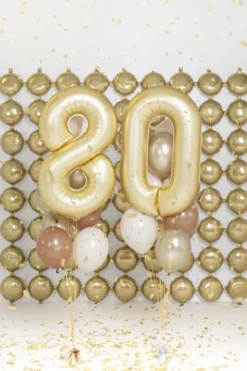 Mat Guld Tal Ballon 86 cm - 0