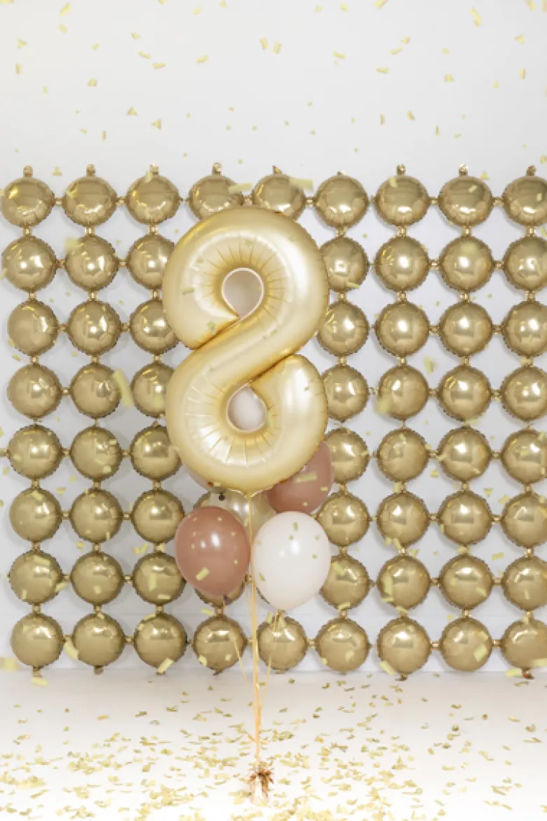 Mat Guld Tal Ballon 86 cm - 8