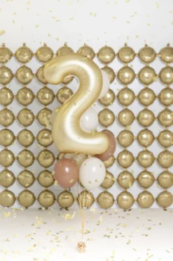 Mat Guld Tal Ballon 86 cm - 2