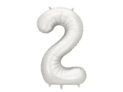 Mat Sølv Tal Ballon 86 cm - 2