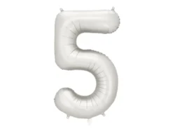 Mat Sølv Tal Ballon 86 cm - 5
