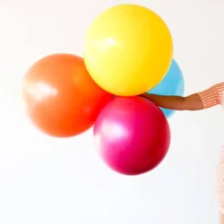 Mega Latex Ballon - Bubblegum Lyserød Perlemor, 78 cm