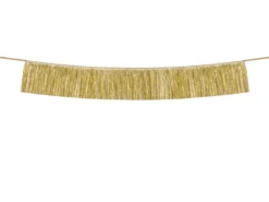 Metallic Guld Folie Frynsebanner, 20 x 135 cm