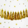Metallic Guld Folie Tassels DIY, 12 stk.