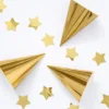 Metallic Guld Partyhatte, Pakke m/6 stk