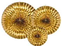 Metallic Guld Rosetter, Pakke m/3 stk.