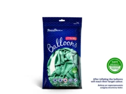 Metallic Mintgrøn 5" Balloner, Pose m/100 stk.