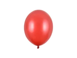 Metallic Poppy Red Latexballon, 12 cm
