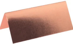 Metallic Rosegold Bordkort, 10 stk.