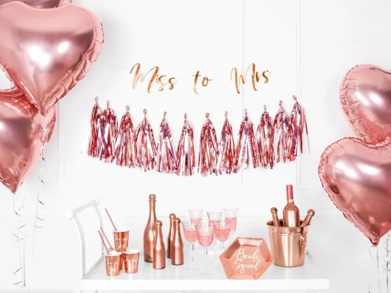 Metallic Rosegold Folie Tassels DIY, 12 stk.