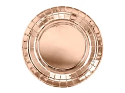 Metallic Rosegold Kagetallerkner 18cm, 6 stk.