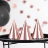 Metallic Rosegold Partyhatte, Pakke m/6 stk