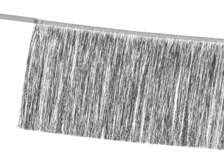 Metallic Sølv Folie Frynsebanner, 20 x 135 cm