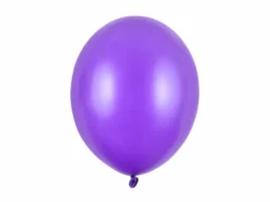 Metallisk Lilla Balloner 30 cm, 10 stk.