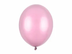 Metallisk Lyserøde Balloner 30 cm, 10 stk.