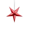 Metallisk Rød Papir Stjerne, Mellem 45 cm