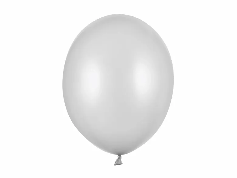 Metallisk Sølv Balloner 30 cm, 50 stk.