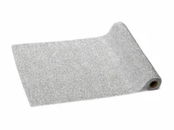 Metallisk Sølv Stof Bordløber, 3 m