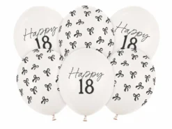 Milestone "Happy 18" Balloner, 6 stk.