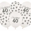 Milestone "Happy 40" Balloner, 6 stk.