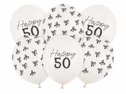 Milestone "Happy 50" Balloner, 6 stk.