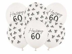 Milestone "Happy 60" Balloner, 6 stk.