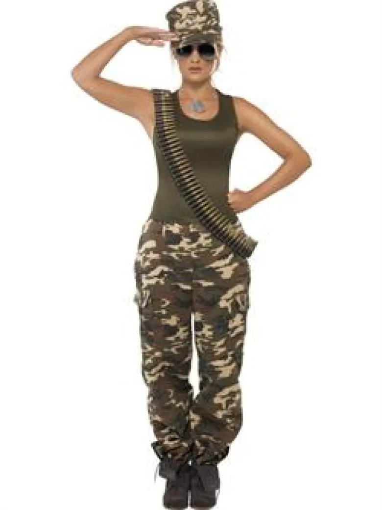 Militær kostume: Camouflage babe