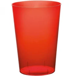 Miljøvenlige Røde Vandglas 0.2L, 10 stk.