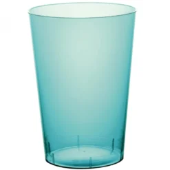 Miljøvenlige Turkise Vandglas 0.2L, 10 stk.