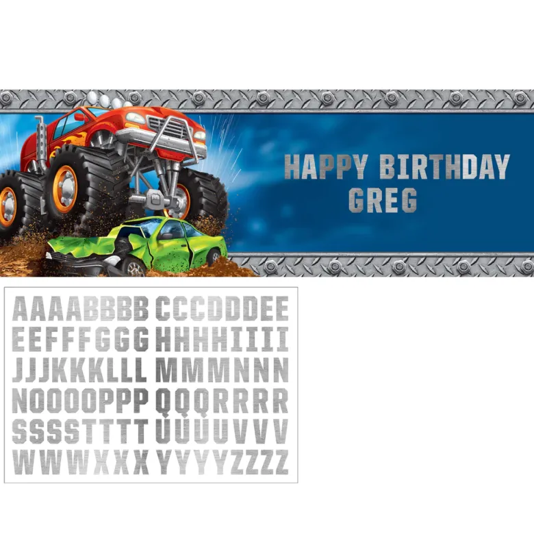 Monster Truck Personligt Banner