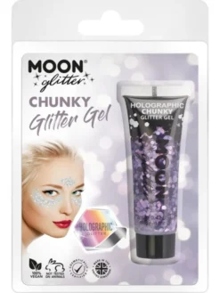 Moon Holografisk Glitter Chunky Gel, Lilla