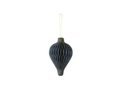 Mørkeblå Dråbe Formet Juleornament, 8 x 12 cm