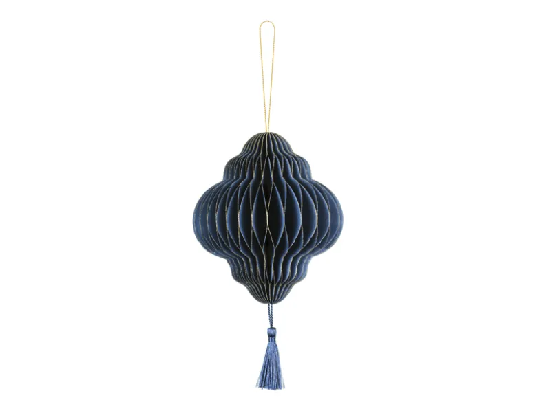 Mørkeblå Lanterne Juleornament, 13 x 15 cm