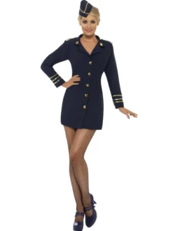 Mørkeblå Stewardesse Uniform
