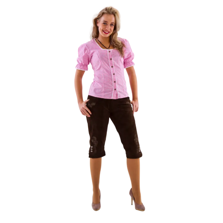 Mørkebrune Lederhosen i Ægte Læder