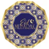 Mørkelilla Eid Mubarak Tallerkner 23 cm, 8 stk.