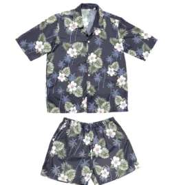 Mørkt Hawaii sæt | Hawaii skjorte & shorts