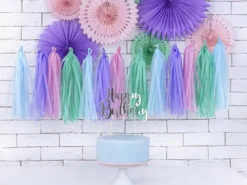 Multifarvet Papir Tassels DIY, 12 stk.