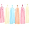 Multifarvet Pastel Papir Tassels DIY, 12 stk.