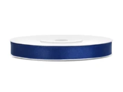 Navyblåt Satinbånd, 25M X 6mm