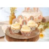 Neutral Regnbue Cupcake Picks, 12 stk.