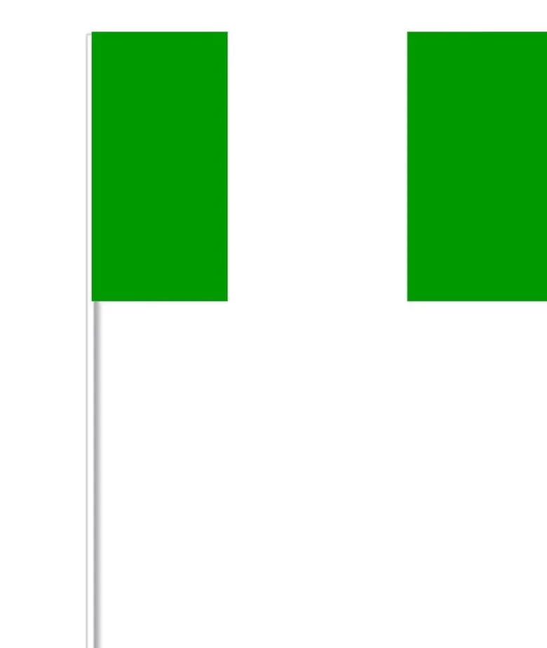 Nigeria Papirflag på Pind, 27 x 20 cm